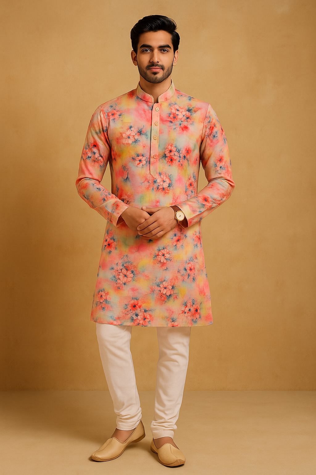 "Rangilo Rajwadi" Floral Kurta Set – Navratri Special