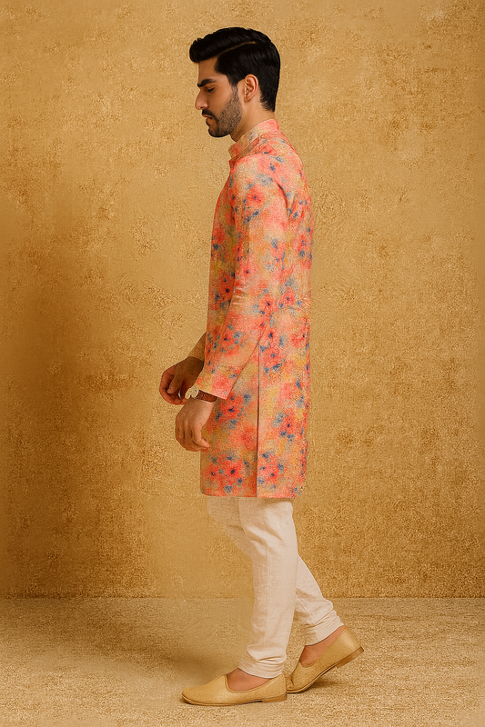 "Rangilo Rajwadi" Floral Kurta Set – Navratri Special
