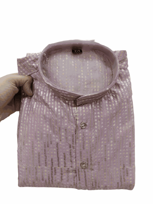 Menâs Traditional Royal Men V-10 Party Wear Kurta Heavy Banglori Silk