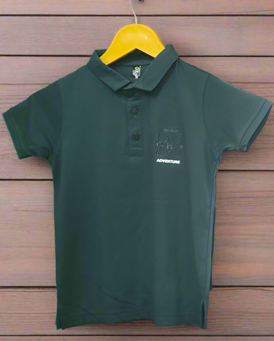 Kids Heavy Cotton Polo T-Shirt – Soft, Breathable & Stylish