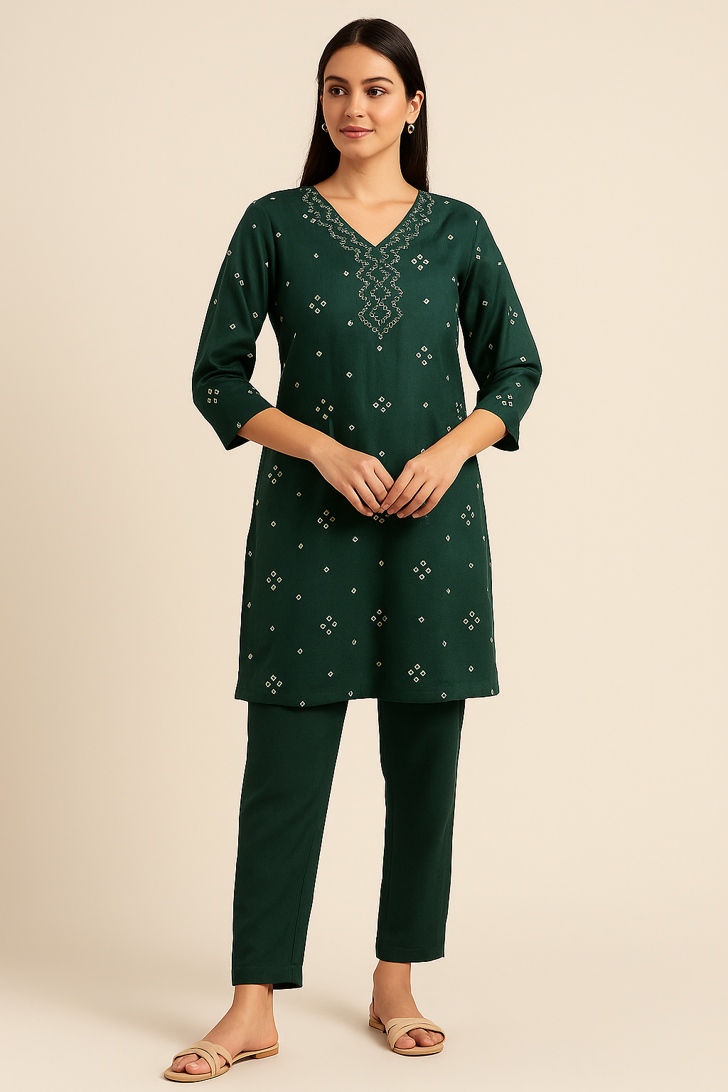 Emerald Charm Printed Coord Set