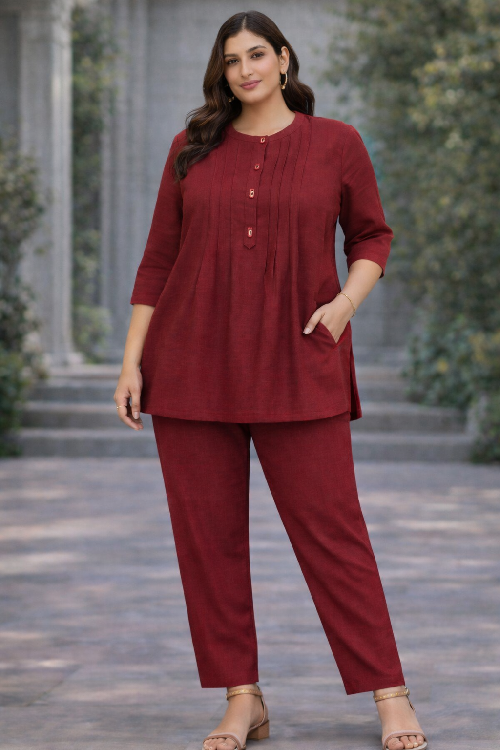 Classic Maroon Co-Ord Set
