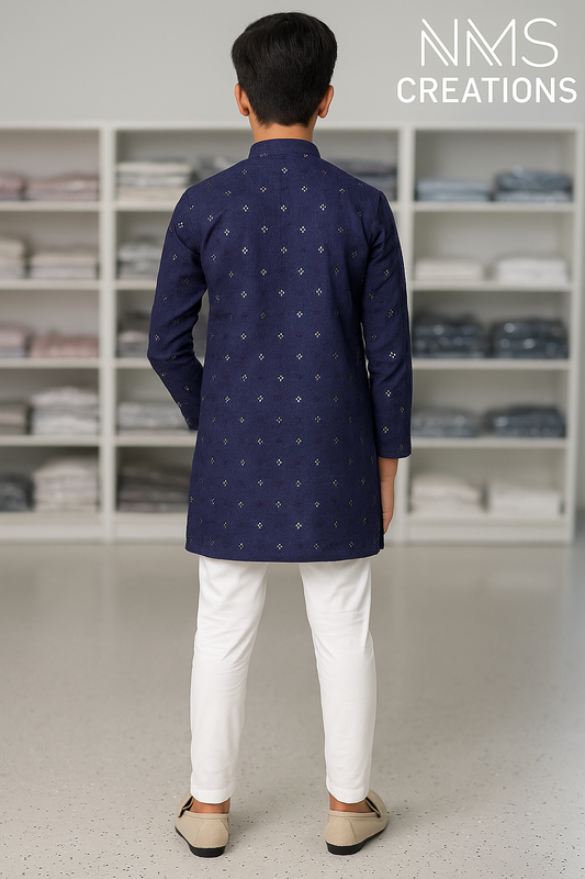 Royal Midnight Blue Embroidered Kurta Pajama