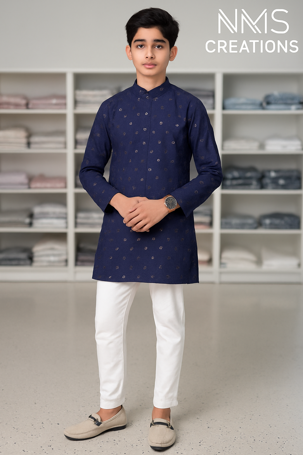 Royal Midnight Blue Embroidered Kurta Pajama