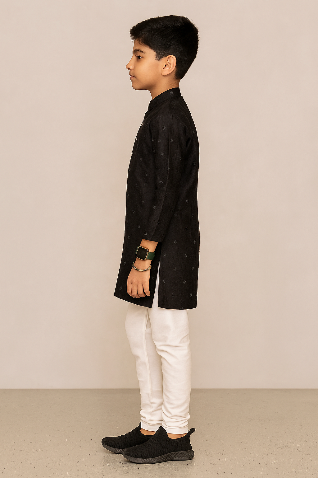 Regal Black Mirror Work Kurta Set - 2589
