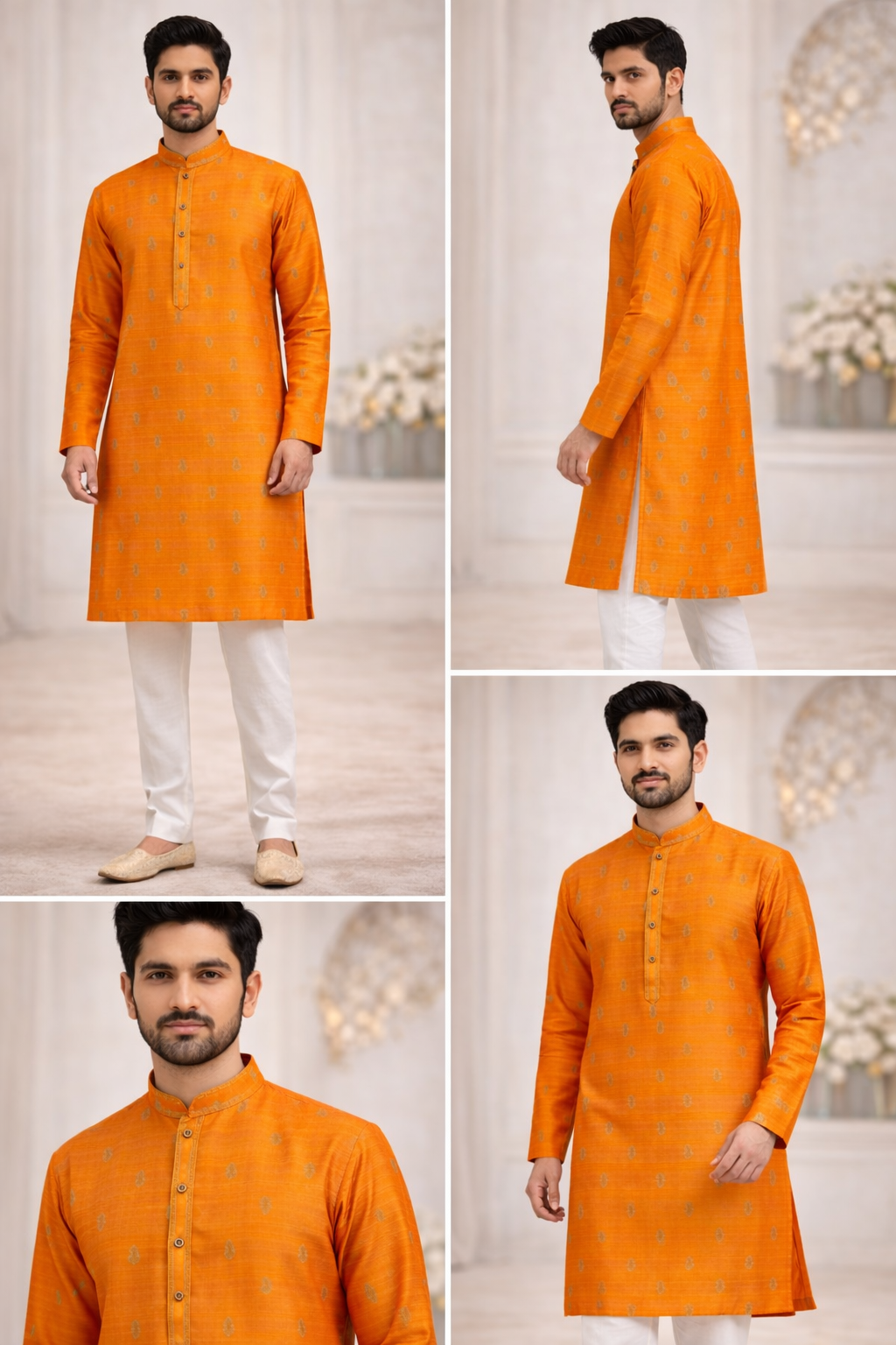 Men’s Mango Orange Kurta