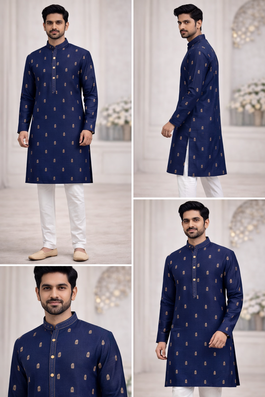 Men’s Navy Blue Kurta