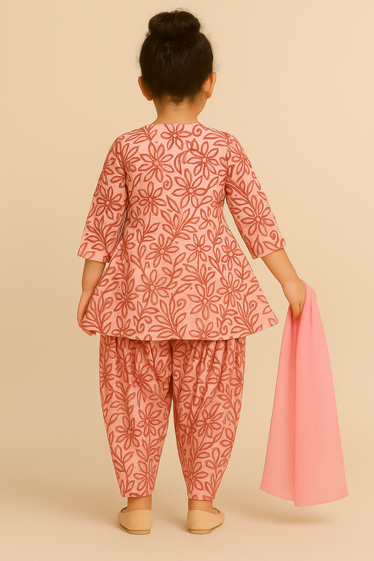 Blush Bloom 4806 – Girls’ Printed Cotton Traditional Set