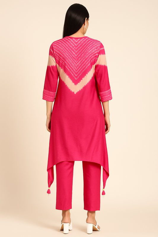 Pink Ivory Mirage Kurta Set for Women