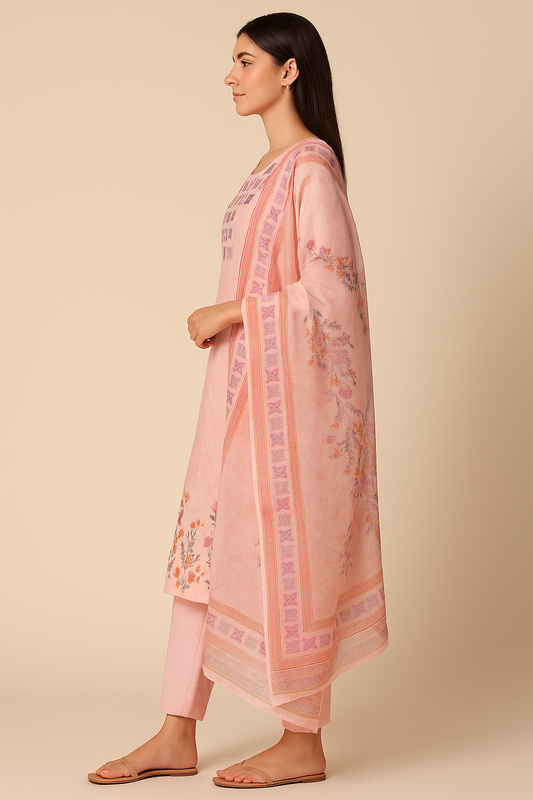 Blush Bloom Elegant Kurta Set