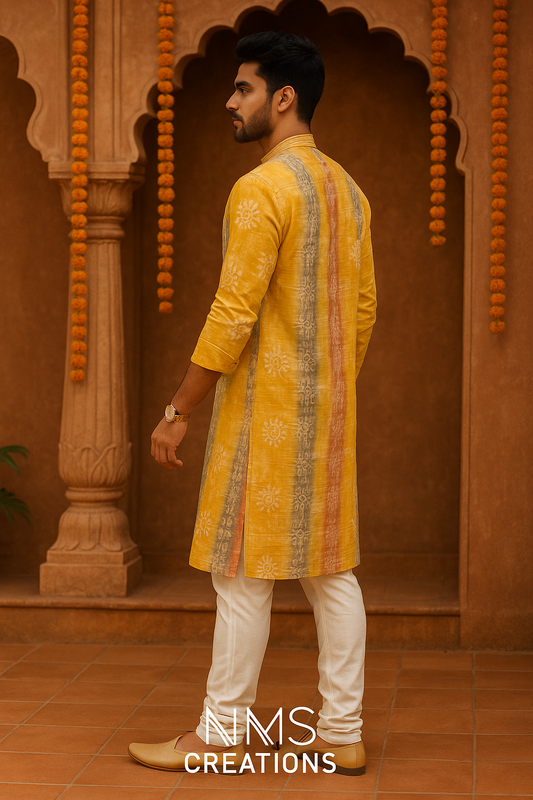 Sunshine Yellow Bandhani Kurta Set