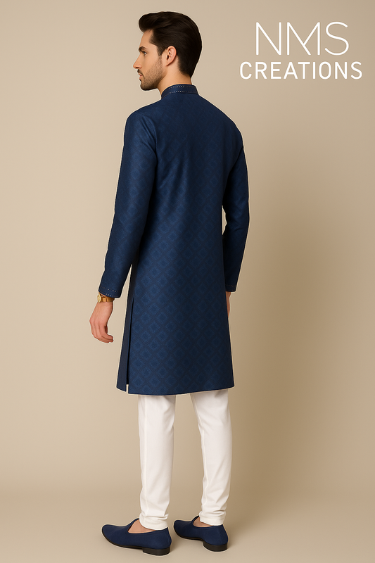 Royal Navy Luxe Kurta Set | Code: 9152