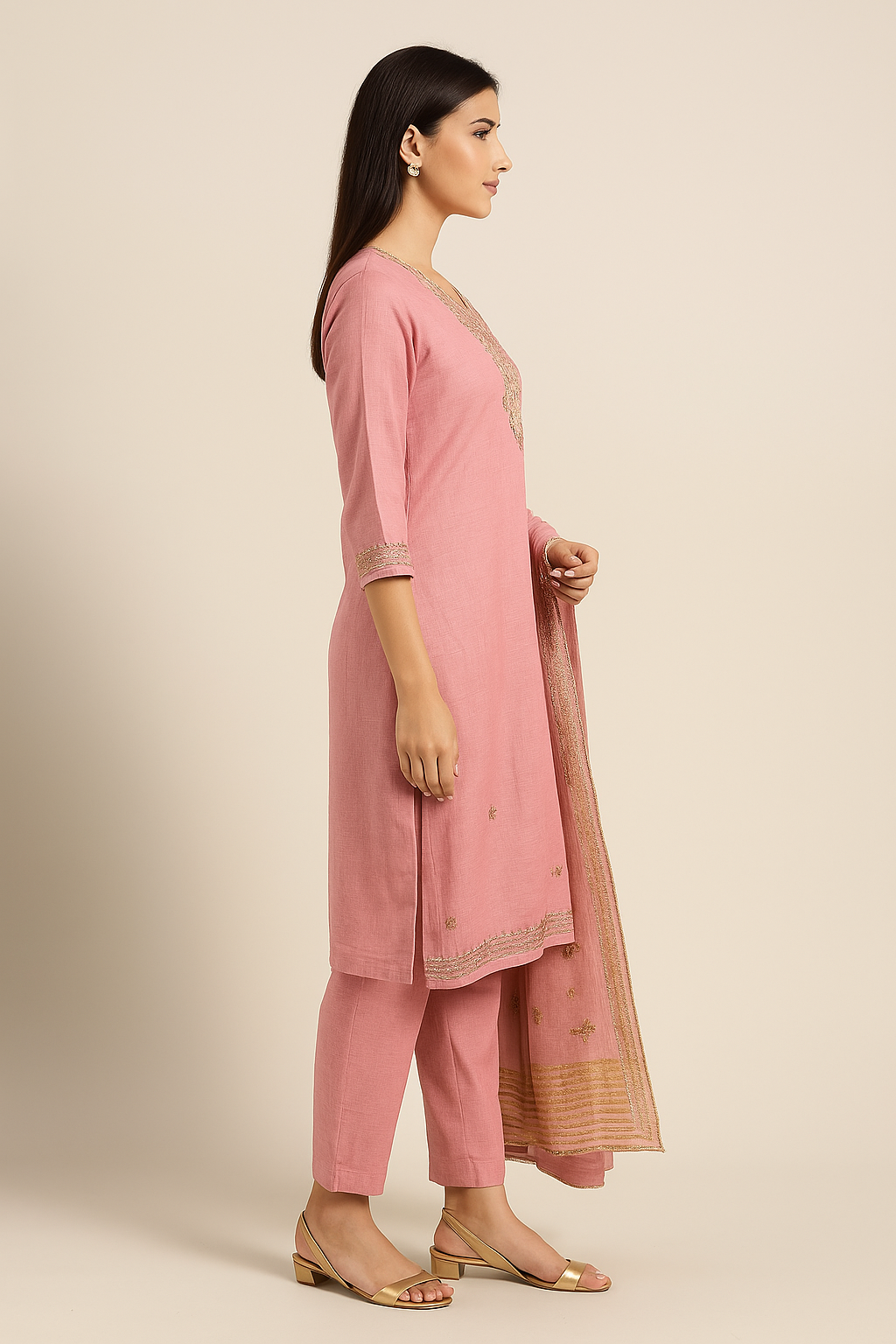 Pink Embroidered Premium Salwar Suit