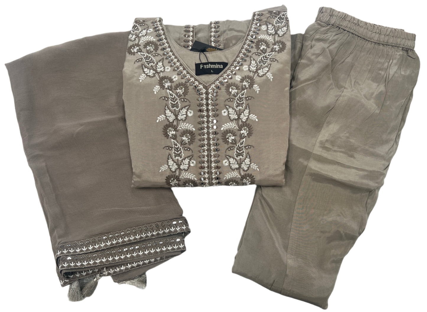 Pashmina Silk Designer Salwar Suit with Palazo Pant set