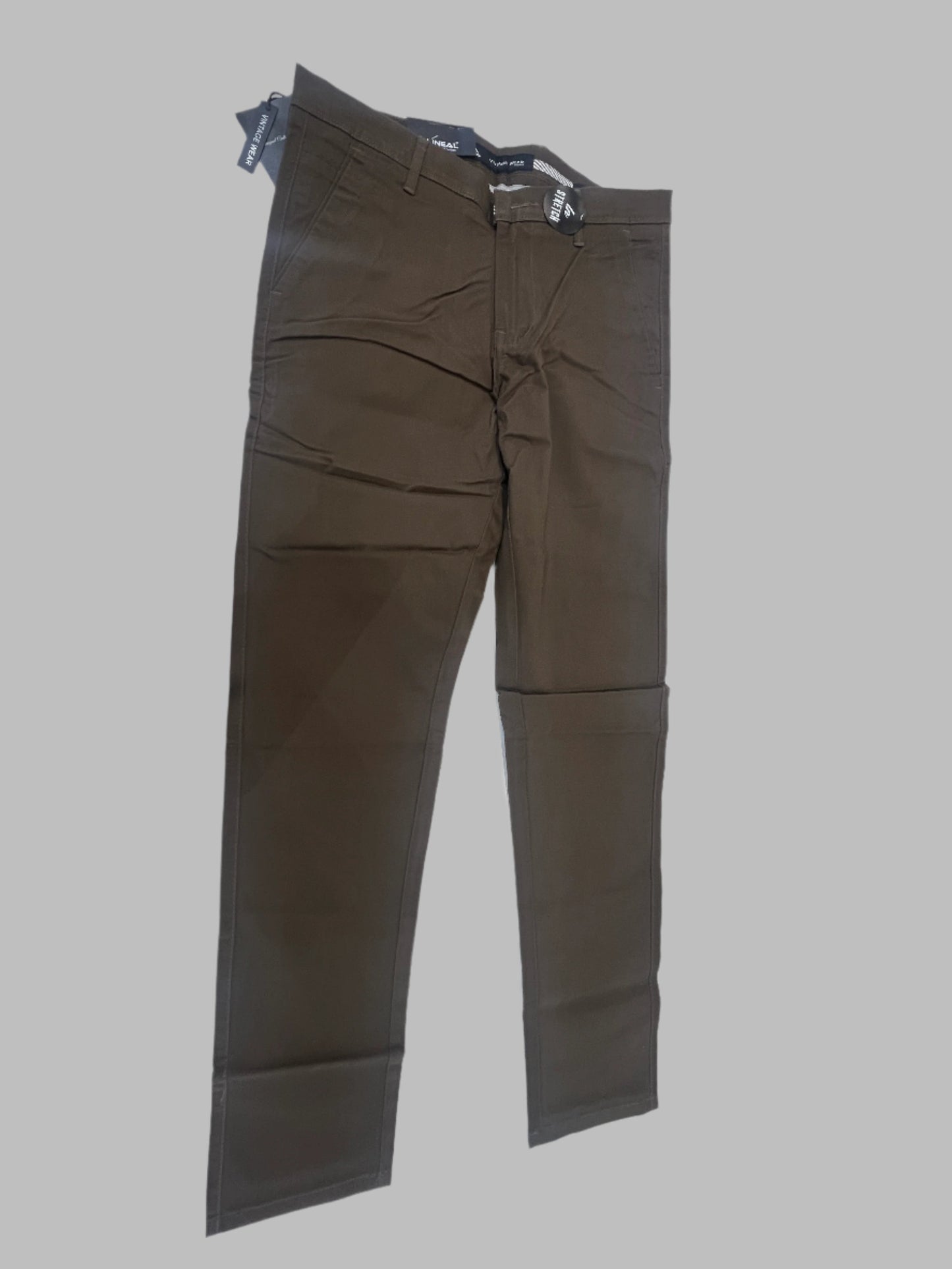 Khaki brown Nero cotton chinos – garment detail