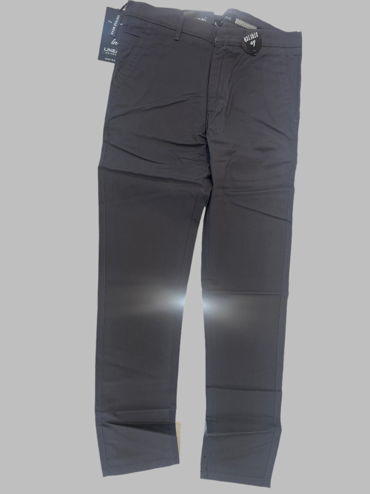 Graphite grey Nero cotton chinos – garment detail