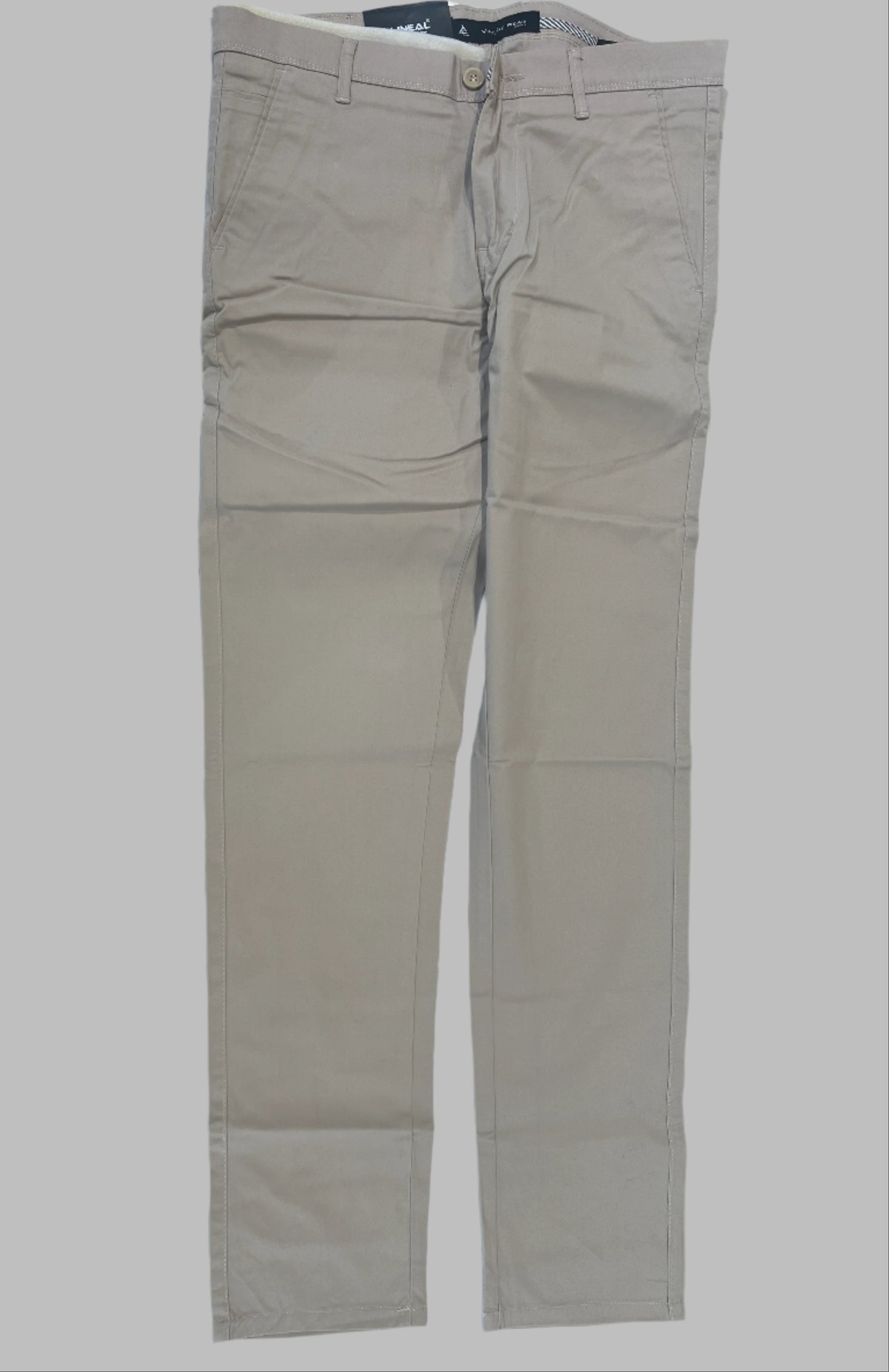 Nero men's stone beige cotton chinos garment detail