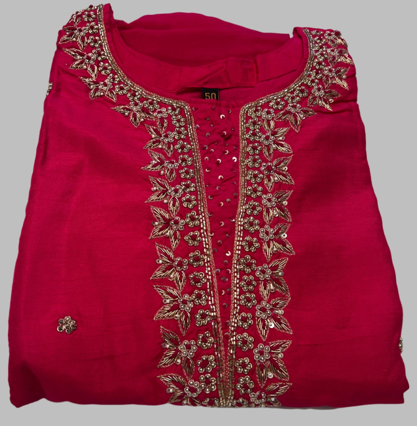 Bright Pink Silk Designer Salwar Suit