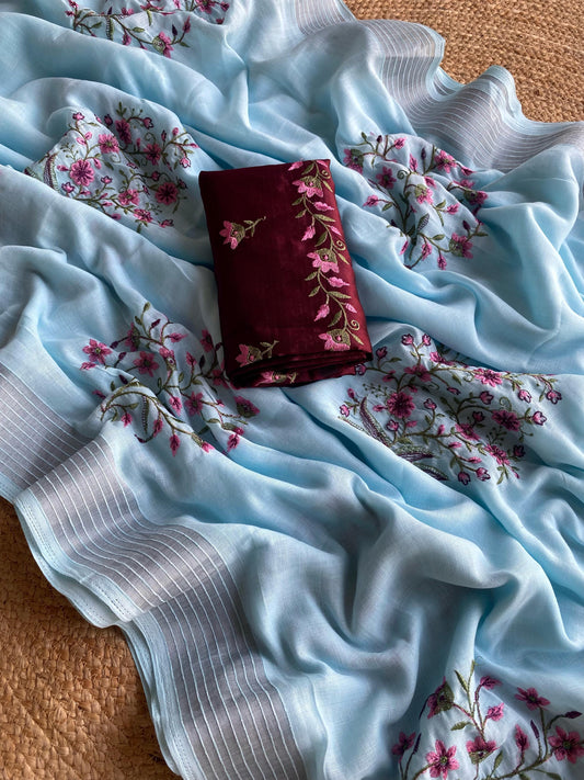 Exquisite Linen Sarees