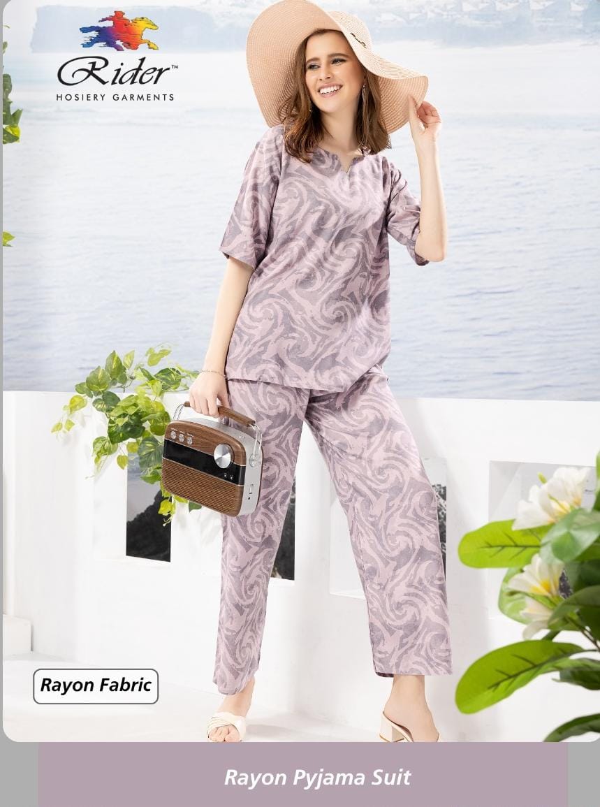Rayon Cotton Loungewear Co-ord Set