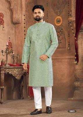 Royal Men V-8 Kurta Set Heavy Banglori Silk Party Wear with Cotton Pajama