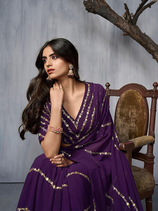 SOFT GEORGETTE EMBROIDARY SAREE