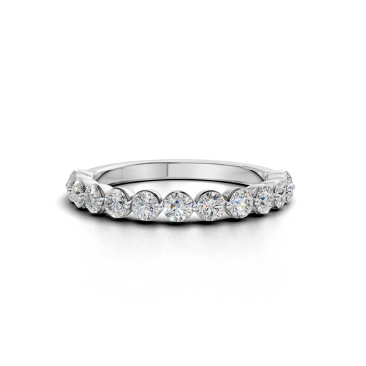 Brilliant-Cut LGD Classic Wedding Band with Continuous Diamond Setting – LWLR-0177