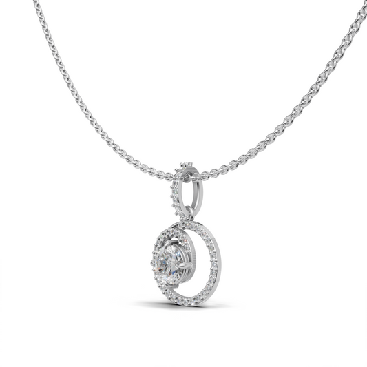 Dazzling Diamond Crescent Pendant
