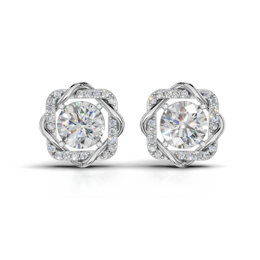Classic LGD Diamond Stud Earrings with Timeless Solitaire-Inspired Design – DCER-0048