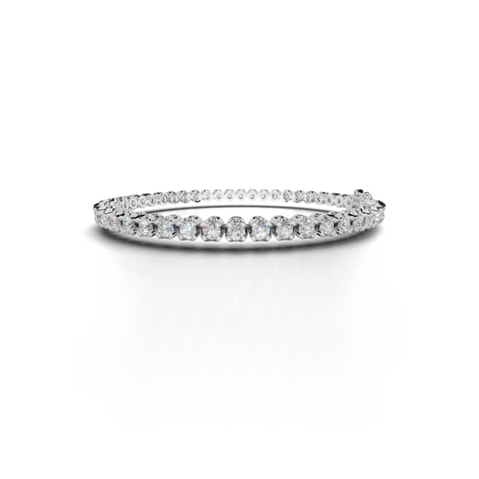 Classic Round LGD Single-Row Tennis Bracelet with Continuous Diamond Pattern – CLBR-0155