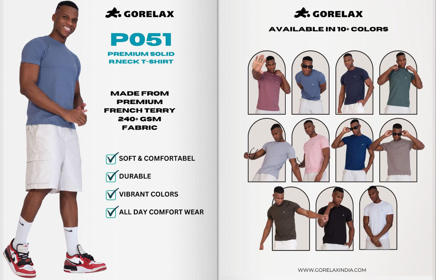 Go Relax Solid R-Neck T-Shirt P051