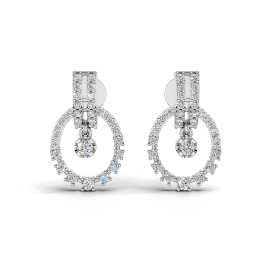 LGD Diamond Drop Earrings with Elegant Cascading Statement Design – LWPD-0327-ER
