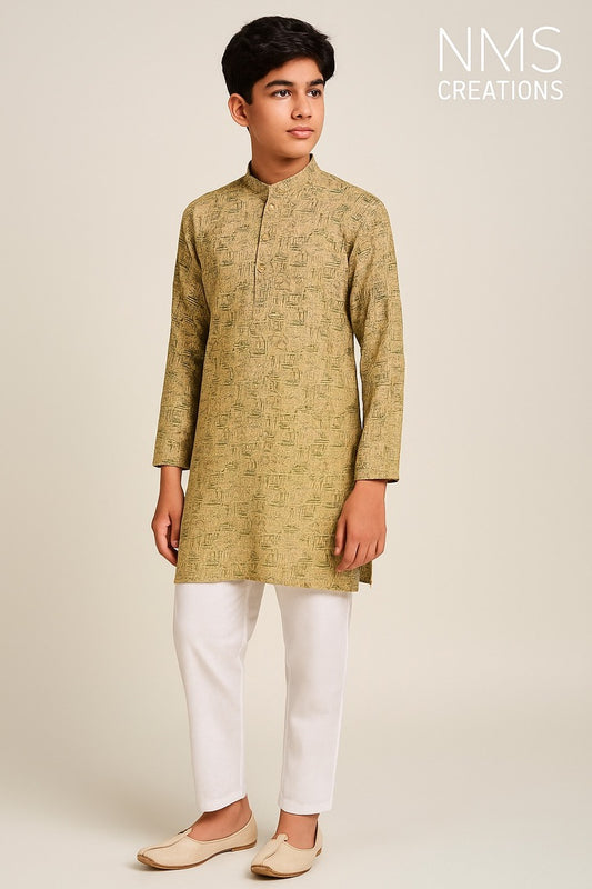Desert Gold Printed Kurta Set - 2588