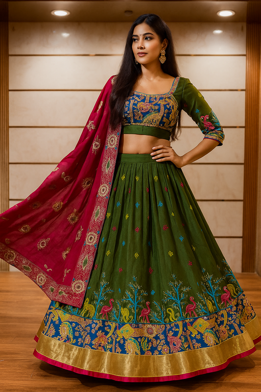 Green Chaniya Choli