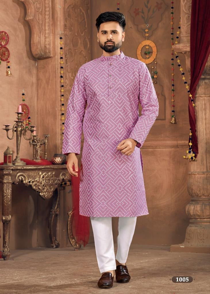 Men’s Traditional Royal V-8 Kurta set