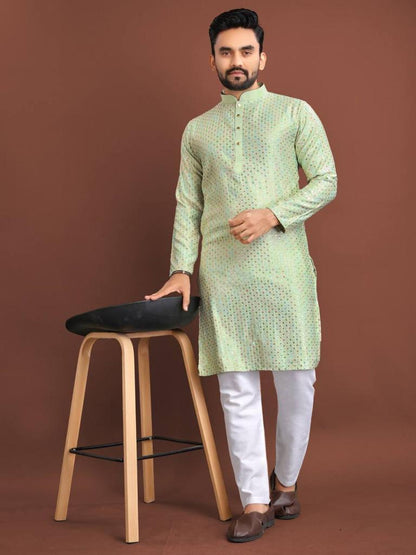 Men's Traditional Satrangi Kurta Pijama Set