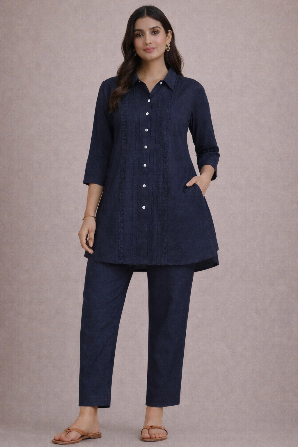 Midnight Navy Cotton Co-Ord Set