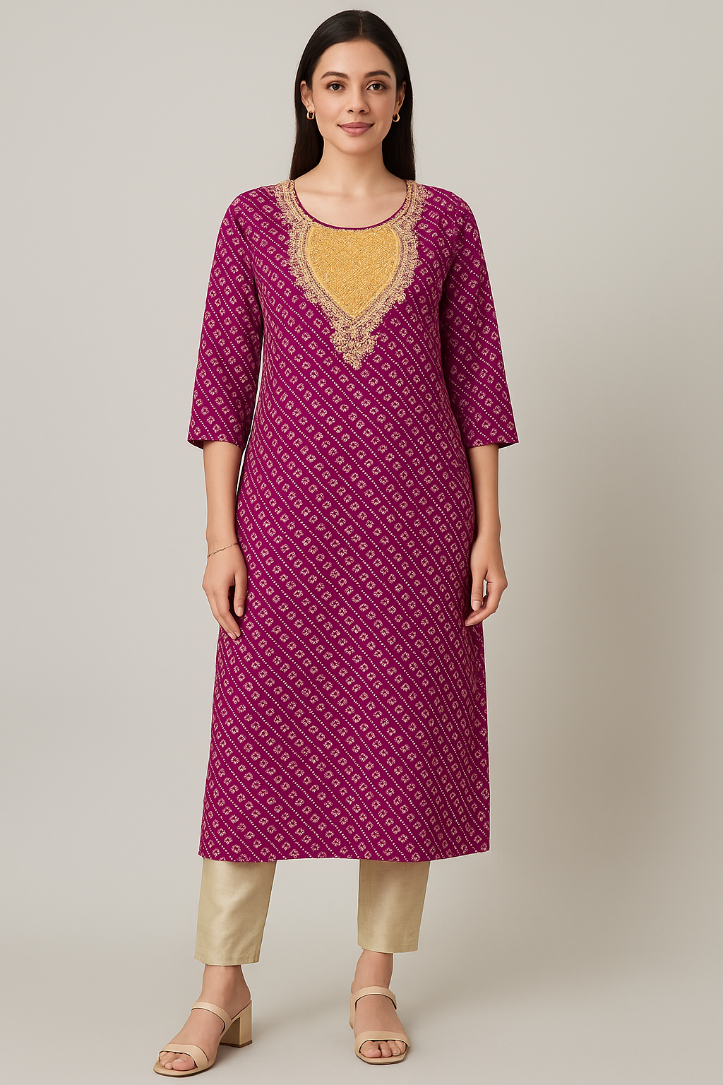 Regal Nazar Butta Embroidered Long Kurta