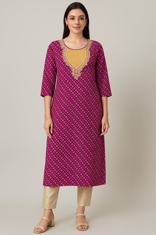 Regal Nazar Butta Embroidered Long Kurta