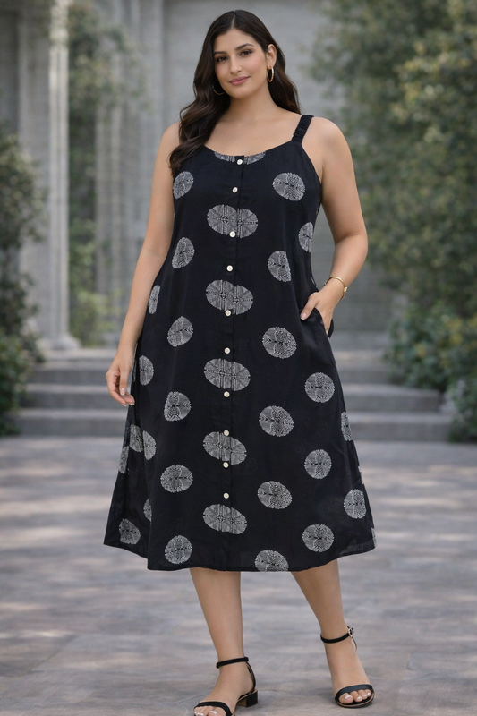 Midnight Black Motif Dress