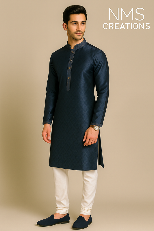 Royal Navy Luxe Kurta Set | Code: 9152