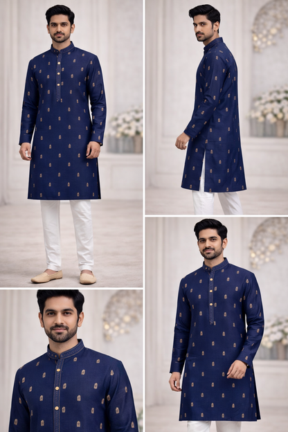 Men’s Navy Blue Kurta
