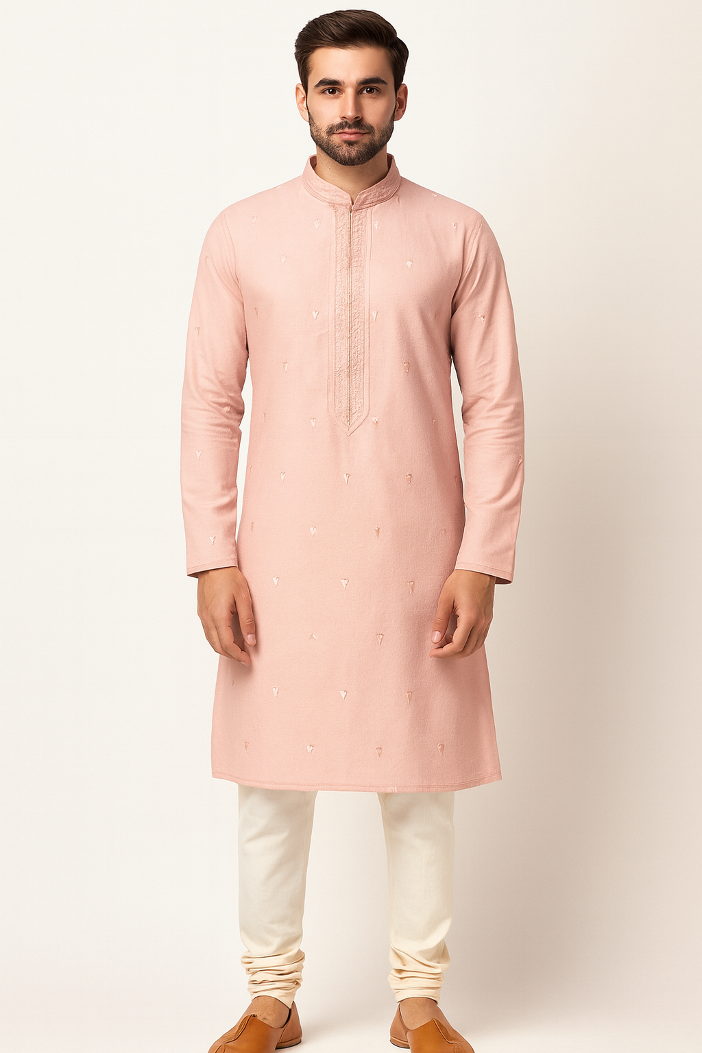 Elegant Blush Pink Festive Men’s Kurta