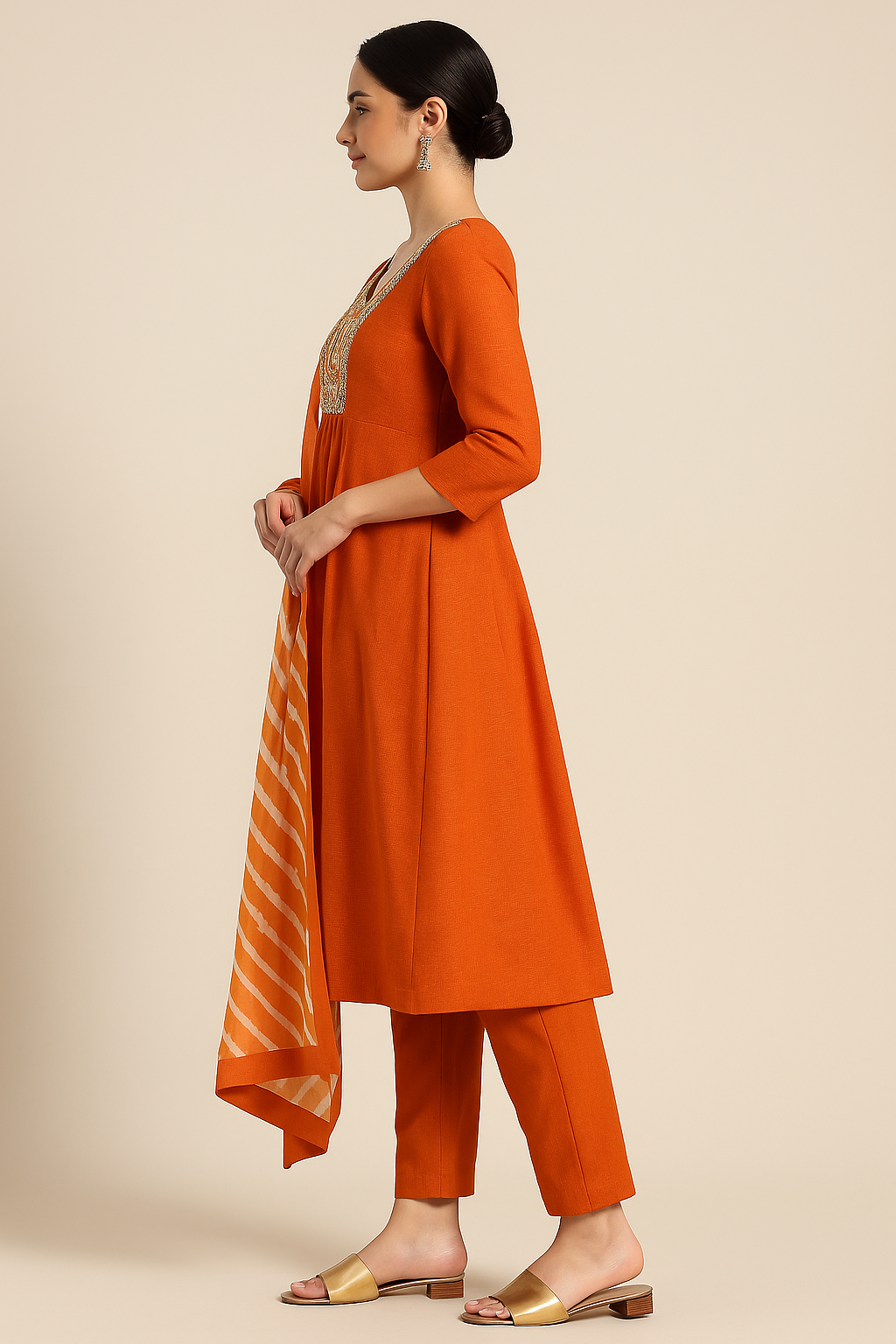 Sunset Orange Ethnic Set