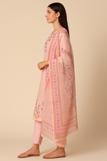 Blush Bloom Elegant Kurta Set