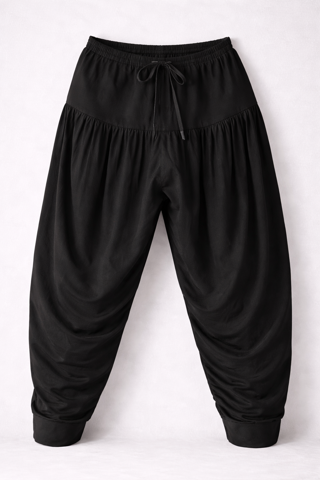Black men's Patiala pants garment detail