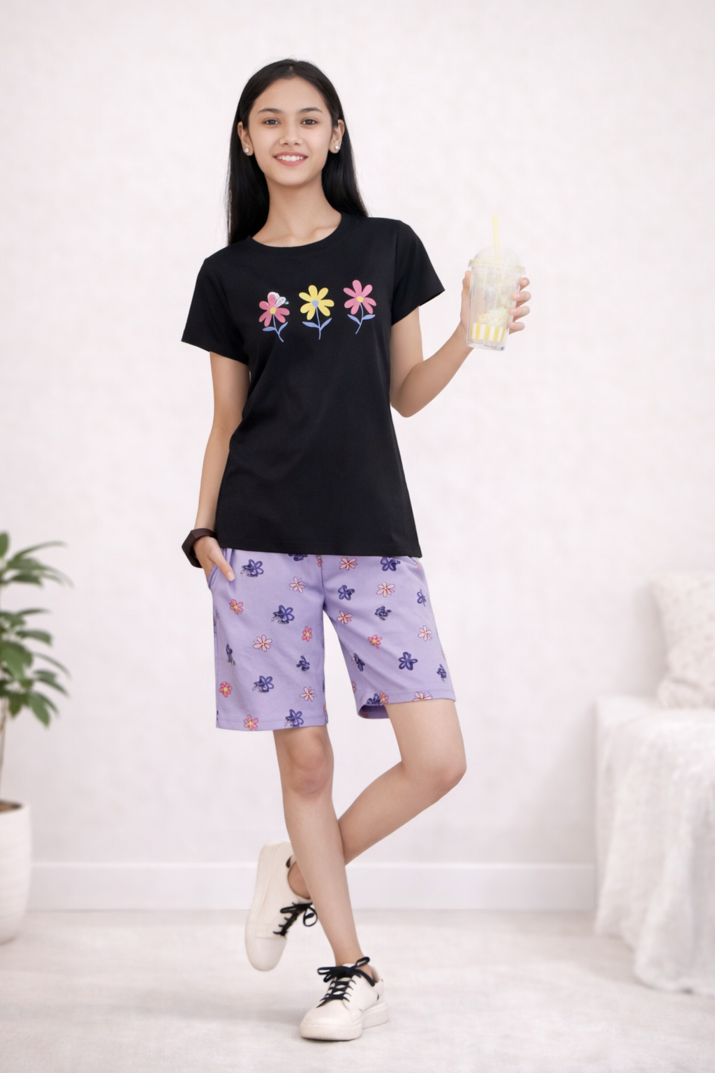 Girls Night Suit - Shorts Set