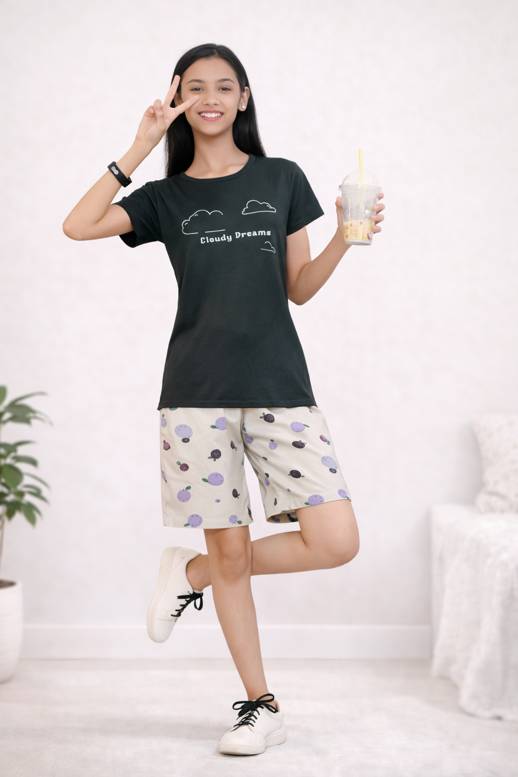 Girls Night Suit - Shorts Set