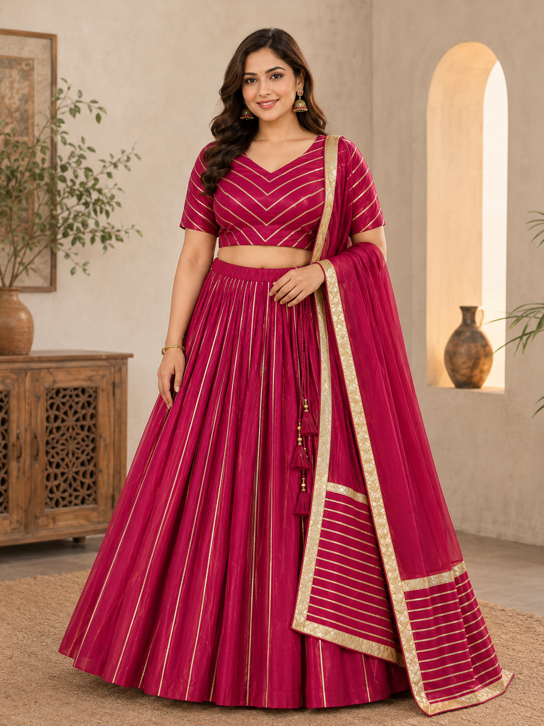 Lehenga Choli Set with Dupatta for Women