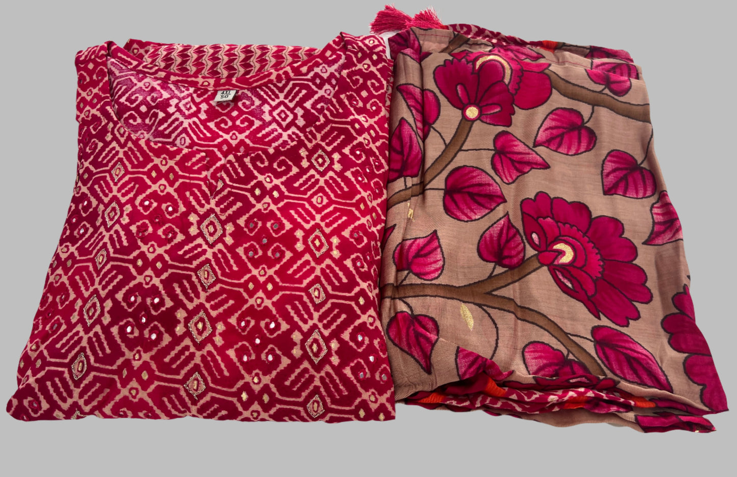 Pink Printed Georgette Silk Designer Salwar Suit